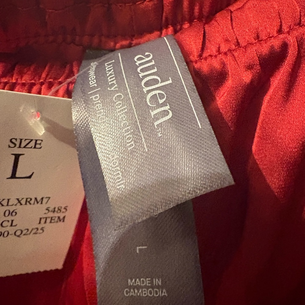 Auden red satin sleep pants - Picture 5 of 5